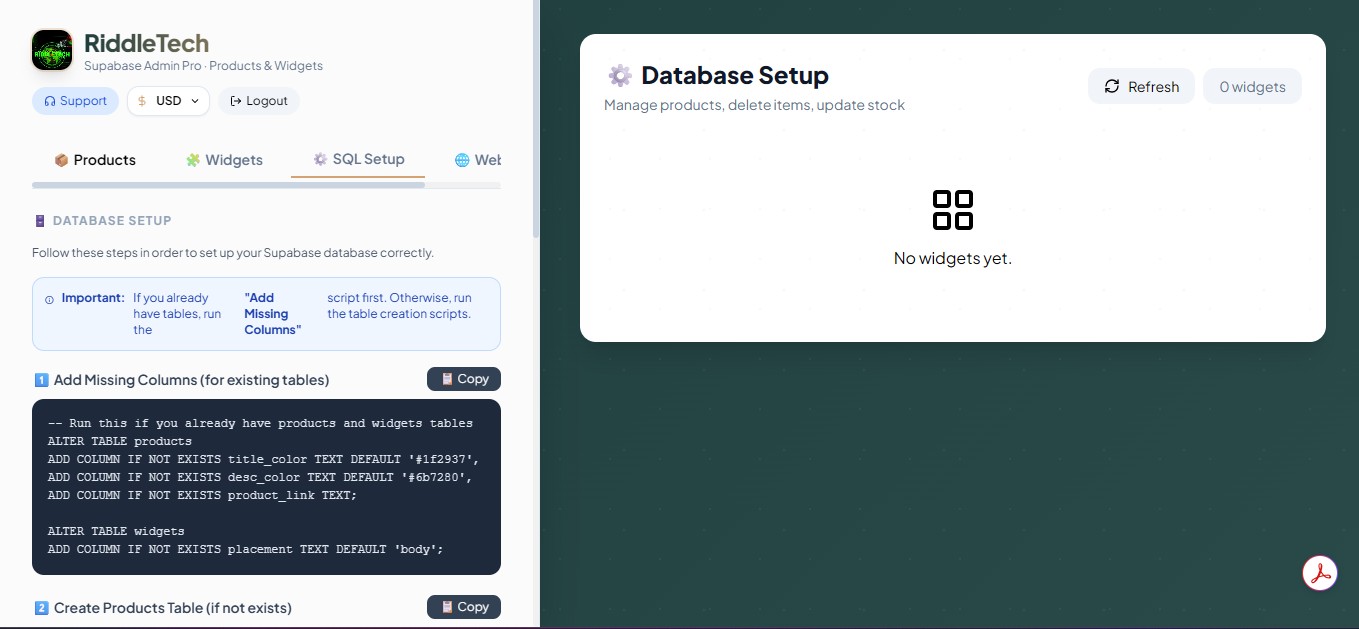 Supabase screenshot 2